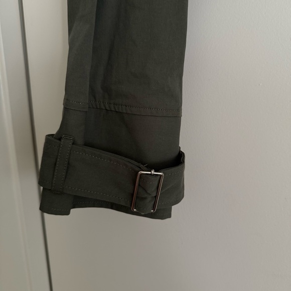 NWT ZARA KHAKI GREEN UTILITY STYLE CROPPED JACKET SHIRT - Picture 6 of 6